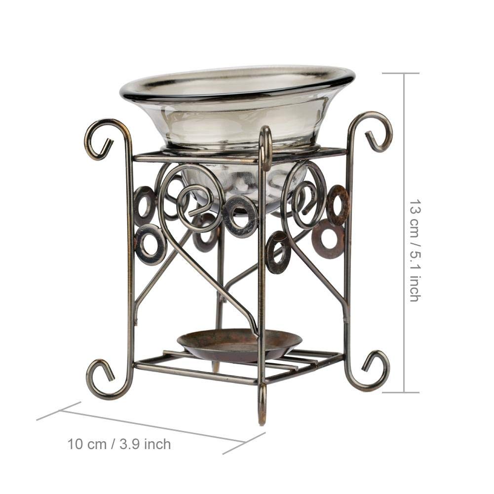 Deer-Shaped Iron Candle Holder & Essential Oil Diffuser - Aromatherapy Burner Lamp for Home Spa, Yoga, Meditation & Relaxation (Style 2)