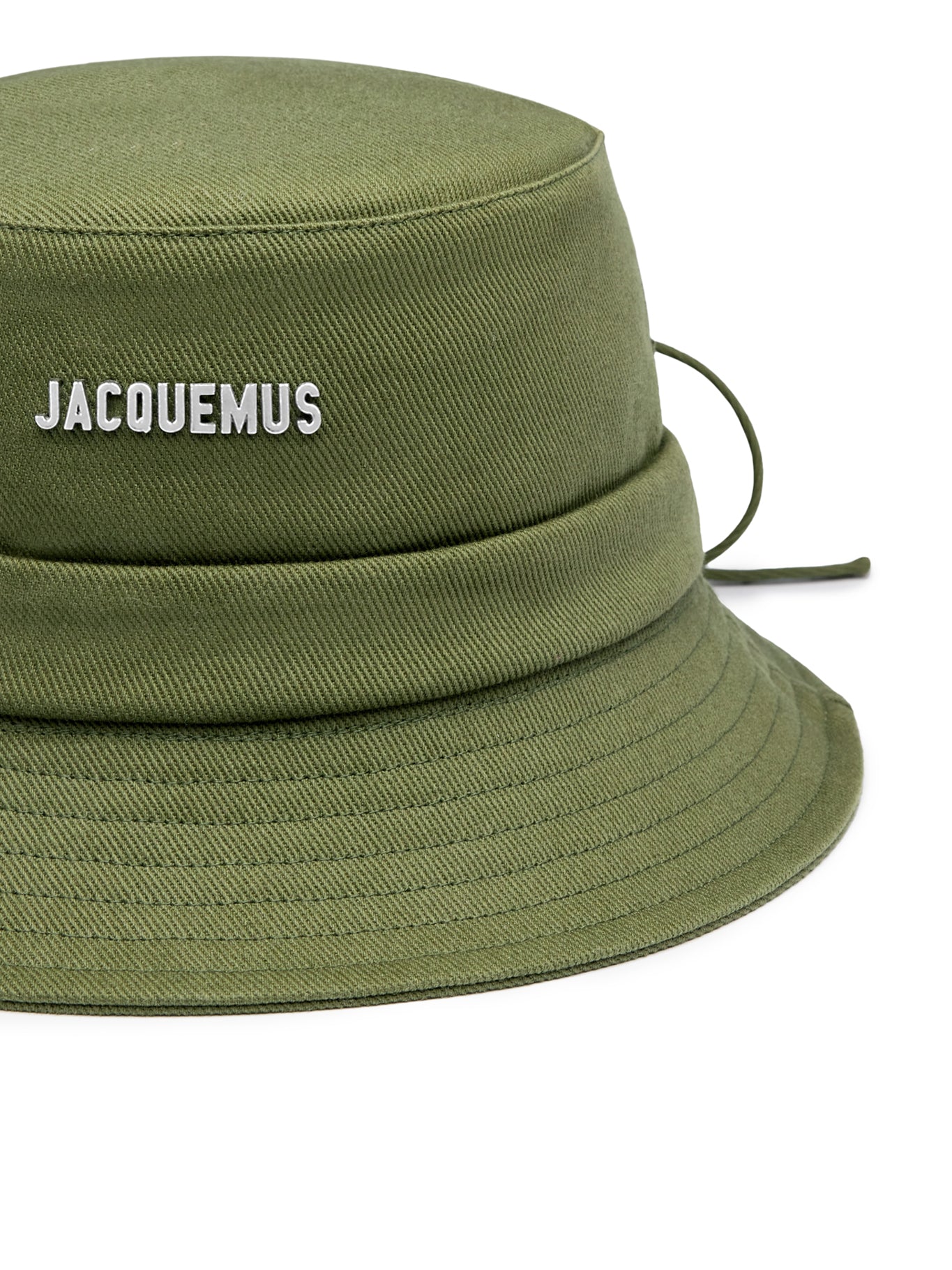 Jacquemus Le Bob Gadjo Green 223AC0015012 560 Khaki Bucket Hat - Stylish Summer Accessory for Beach, Travel & Outdoor Activities
