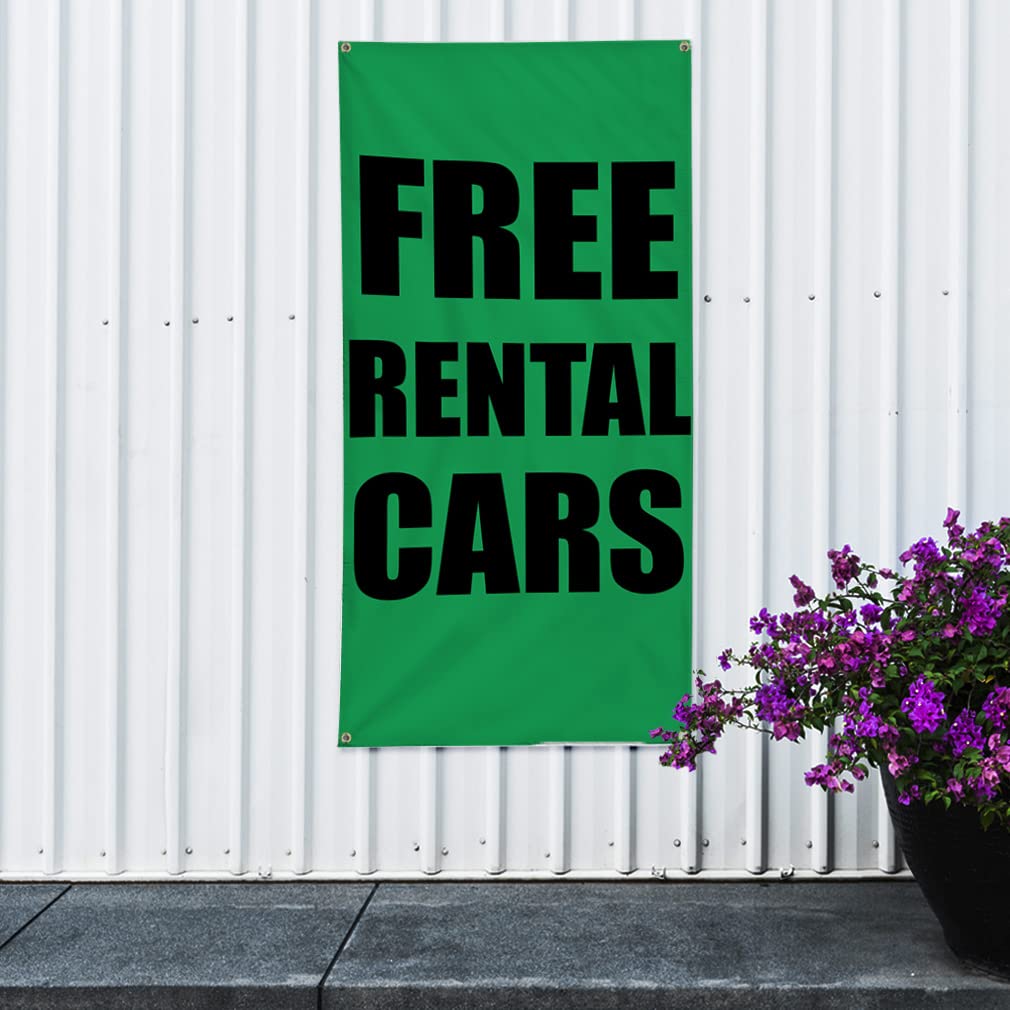 Custom Vertical Vinyl Banner - 96x48 Inches, 8 Grommets, Weatherproof for Outdoor Use | Business, Yard Signs, Industrial & Rental Car Advertising | Multiple Sizes Available for Events, Trade Shows & Store Promotions