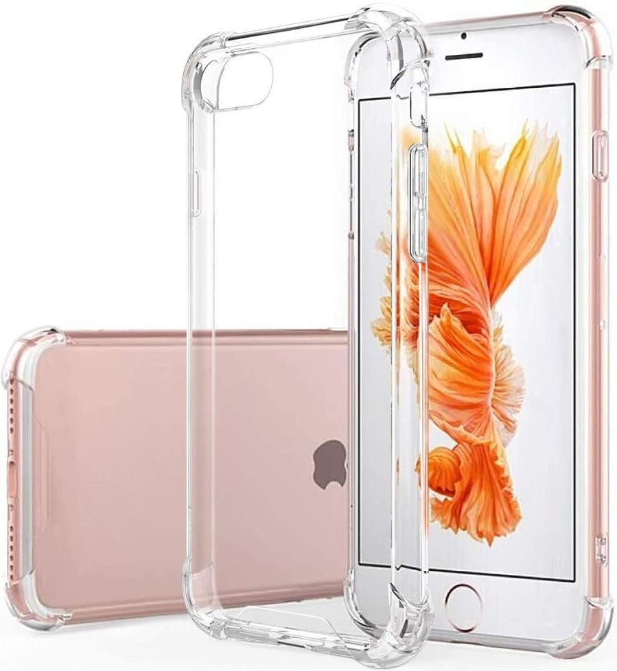 Apple iPhone 7 Shockproof Clear Gel Bumper Case - Slim Protective Cover for Everyday Use, Work & Travel