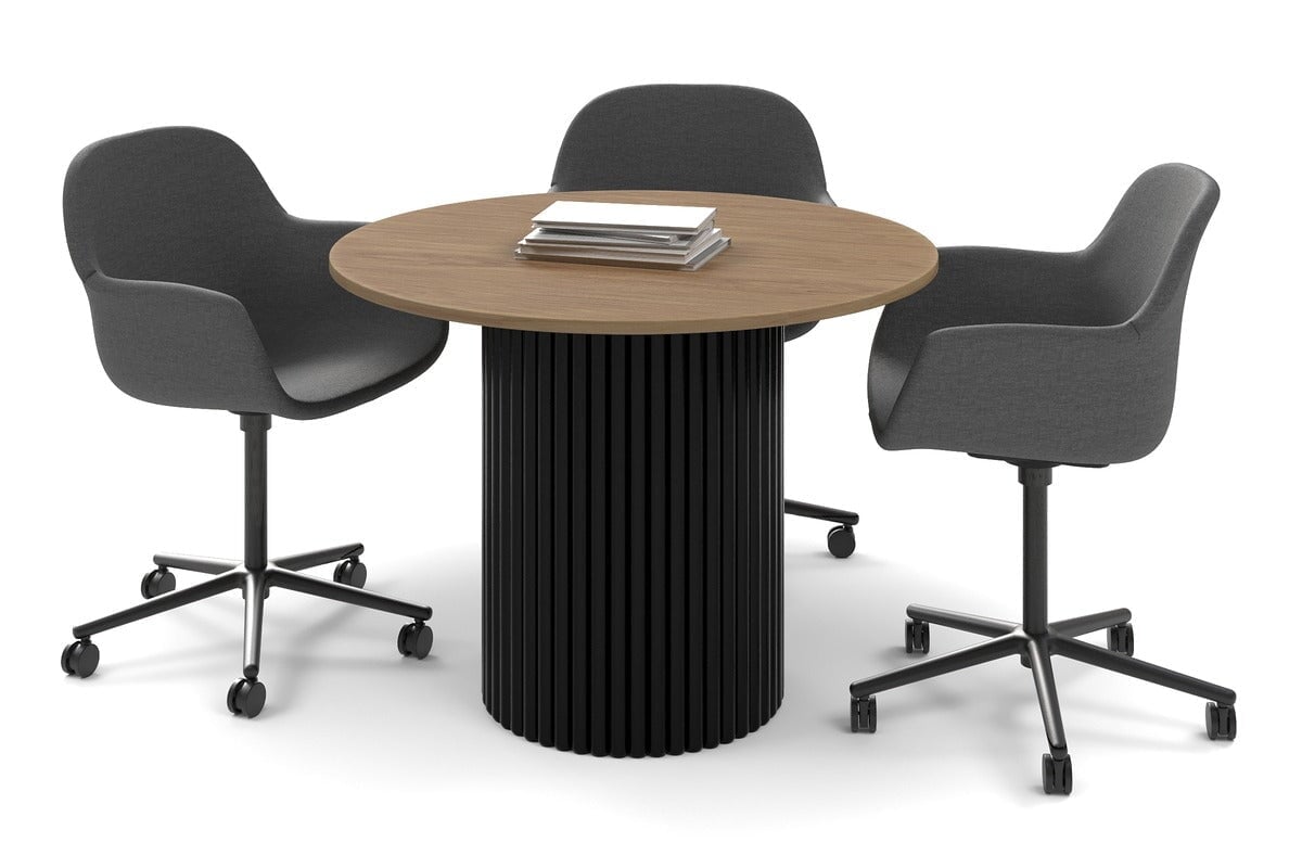 Baobab Circular Base Meeting Round Table - 31.5 Inch (800mm) Dining Table for Conference Rooms, Offices & Home Use