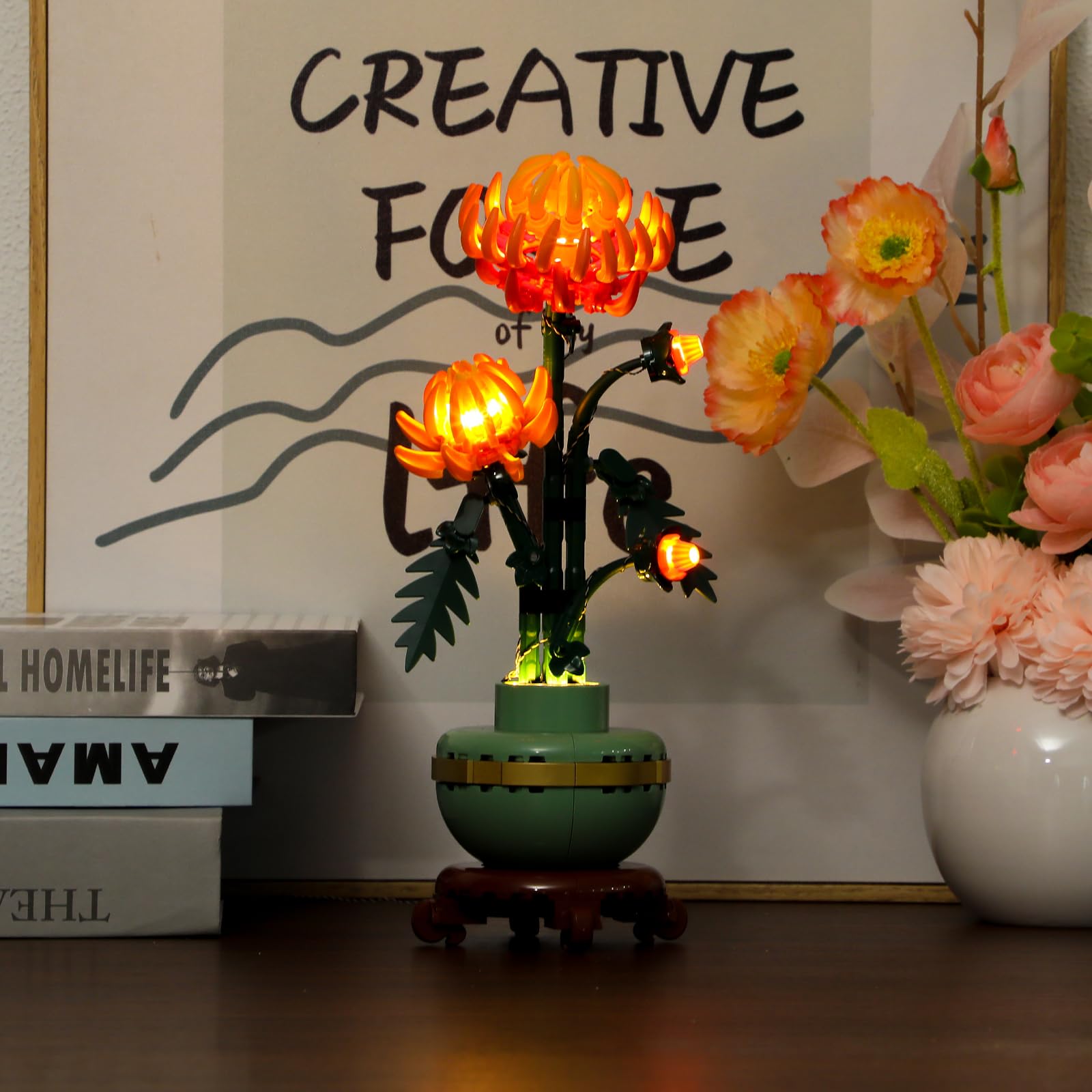BRIKSMAX LED Light Kit for Lego Chrysanthemum (10368) - Compatible with Lego Icons Building Set - DIY Lighting for Home Decor, Gifts & Display (Lego Set Not Included)