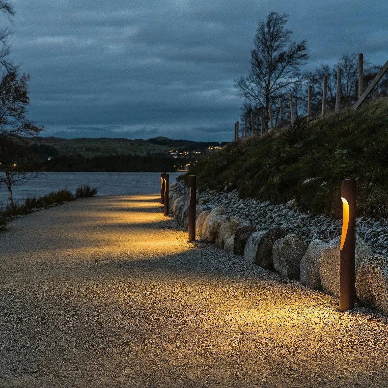 FLINDT BOLLARD Lamp - Outdoor LED Bollard Light for Garden, Pathway, and Driveway Lighting - Weatherproof & Energy Efficient Landscape Lighting Solution