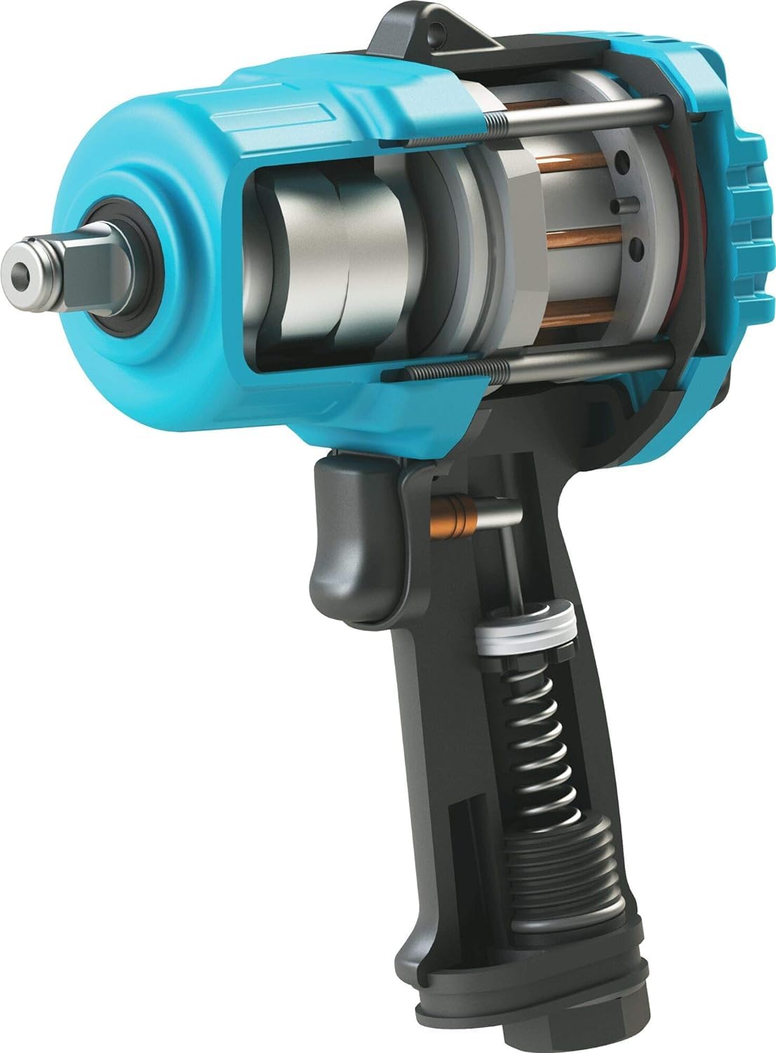 HAZET 9012TT High-Performance 1/2 Inch Impact Wrench - 1622 ft-lbs Max Torque, 2200 Nm, Compact & Lightweight Twin-Turbo Design for Automotive Repair, Tire Changes & Heavy-Duty Mechanical Work