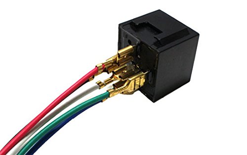 5 Pin 12V 40A SPDT Automotive Relay Socket with Wires - Compatible with Car Fog Lights, Daytime Running Lamps, Headlights & More - Perfect for DIY Auto Electrical Projects & Vehicle Lighting Upgrades
