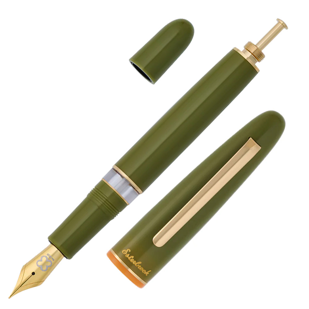 Esterbrook Estie Back to the Land Fountain Pen - Quirky Leaf Design Piston Filler Ink Pen for Writers & Collectors - Perfect for Journaling, Calligraphy & Gift Giving