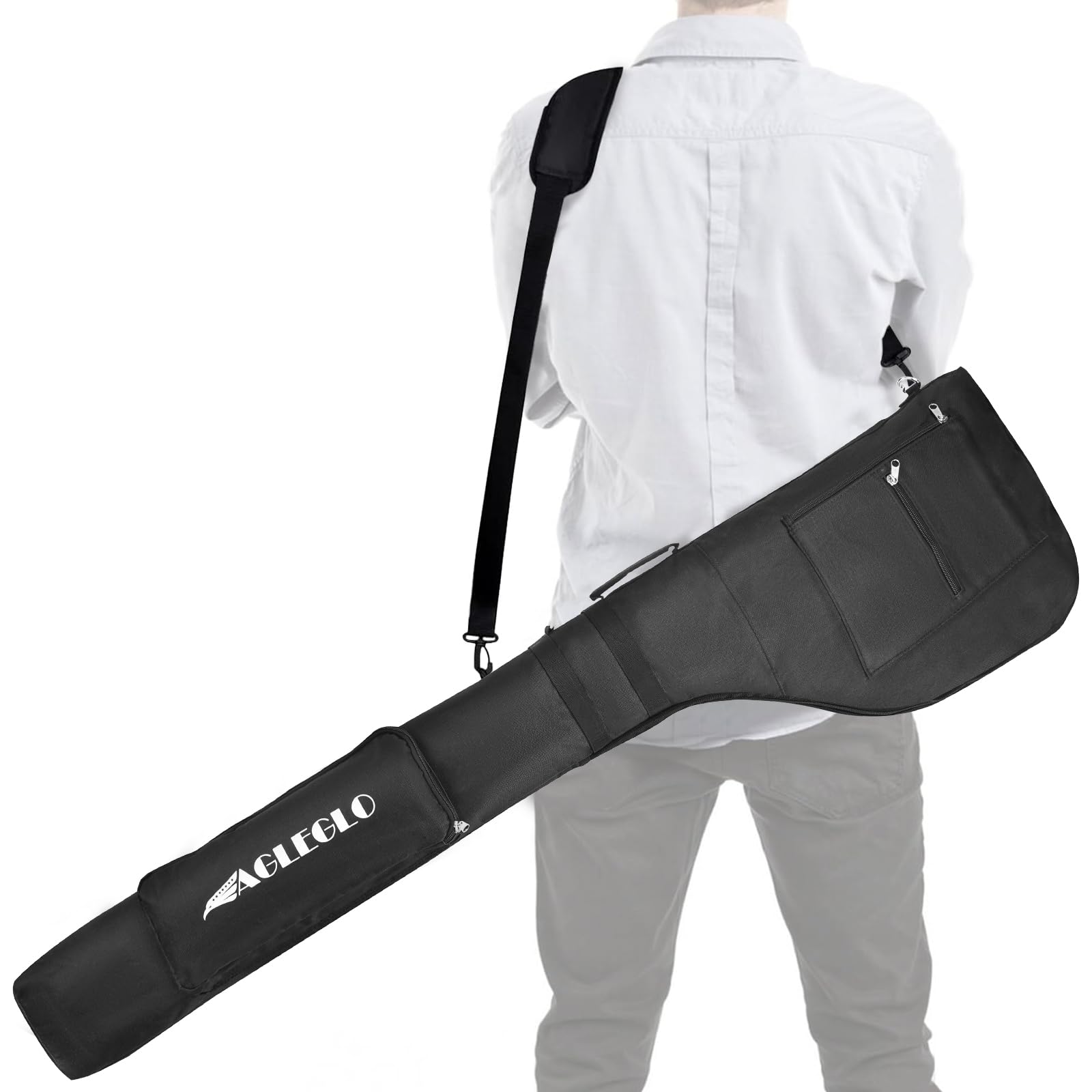 **EagleGlo Foldable & Adjustable Golf Travel Bag – Lightweight Carry Bag for 8-10 Clubs – Perfect for Men & Women – Ideal for Practice, Travel & Course Use**