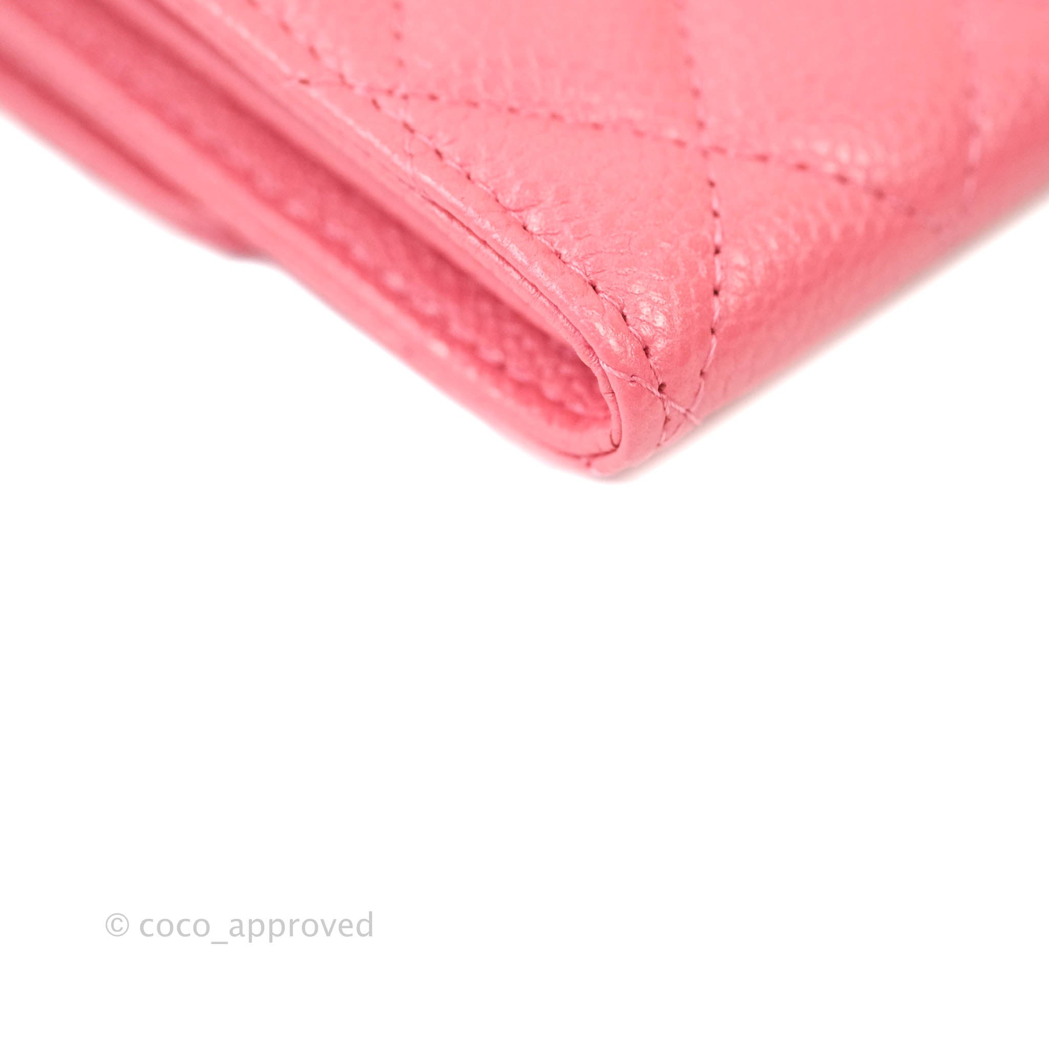 Chanel Classic Flap Wallet in Pink Caviar Leather with Gold Hardware - Luxury Designer Wallet for Women, Perfect for Everyday Use & Special Occasions