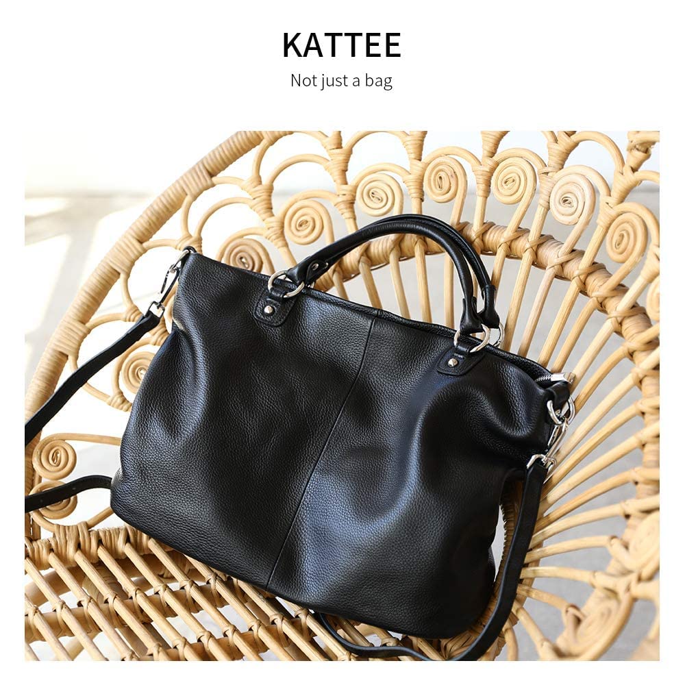 Kattee Women's Soft Leather Tote Bag - Stylish Satchel Purse & Handbag for Work, Travel & Everyday Use