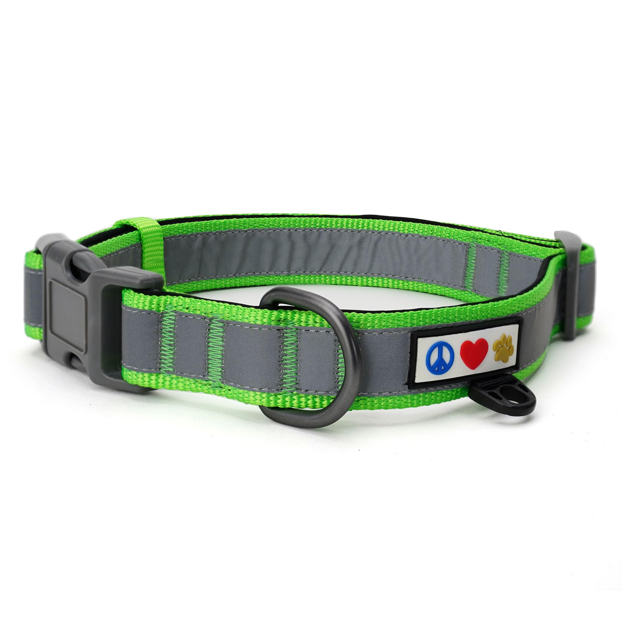 **Pawtitas Camouflage Dog Collar - Padded, Reflective, Neoprene Training Collar for Puppies & Dogs - XS Green - Perfect for Outdoor Adventures & Night Walks**