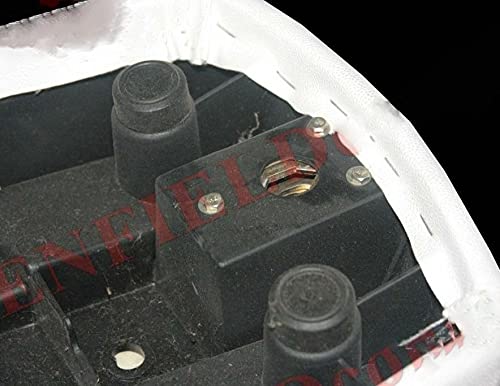 Vespa Single Seat Saddle Unit - White PX LML PE T5 Star 4 Stroke Scooter Replacement Part for Vespa Scooters | Perfect for Commuting & Urban Riding