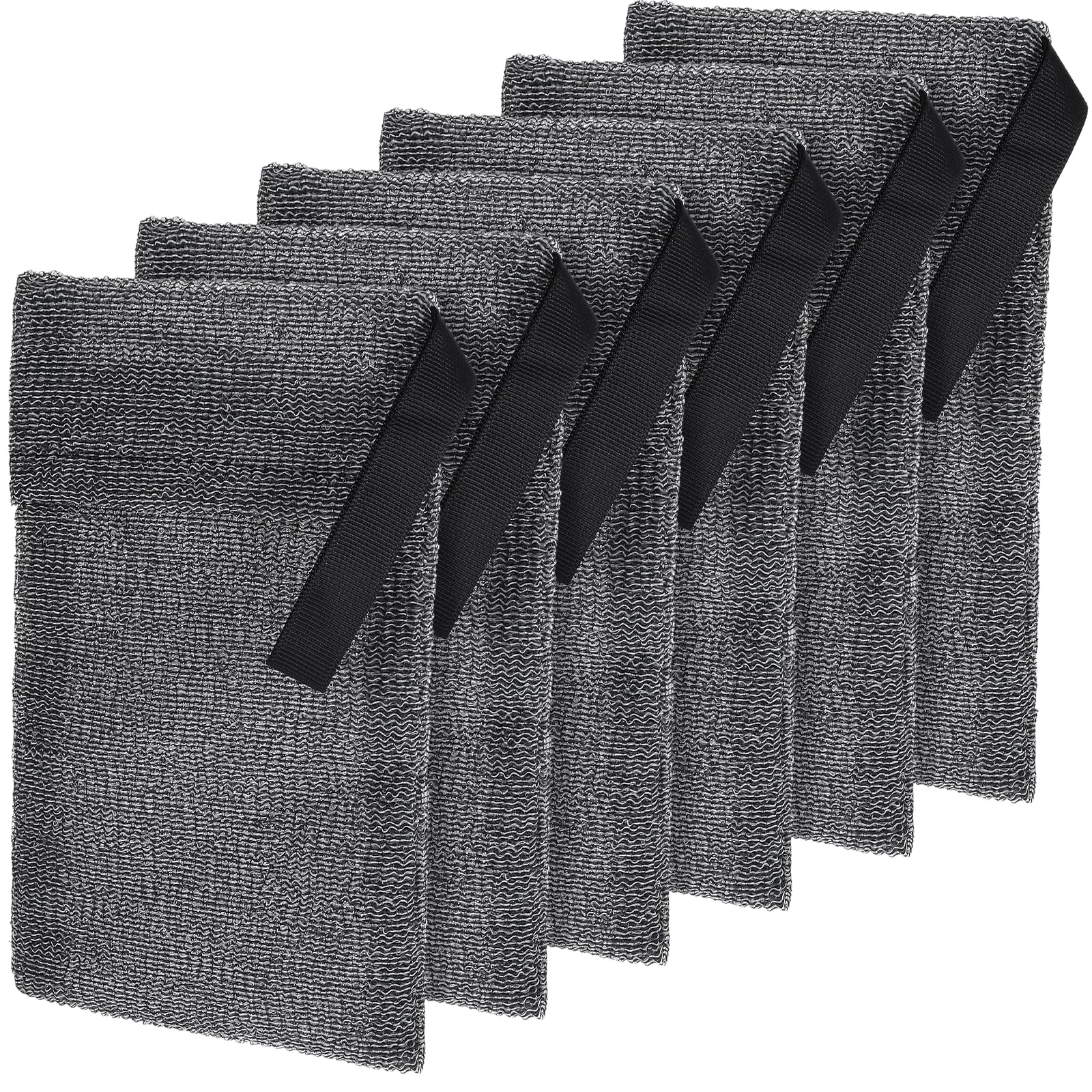 6Pcs Mesh Soap Bags for Soap Bars - Exfoliating Loofah Pouch & Soap Saver Bag for Shower, Foaming Soap Holder for Women & Men - Perfect for Travel, Gym & Eco-Friendly Bathing (Gray)