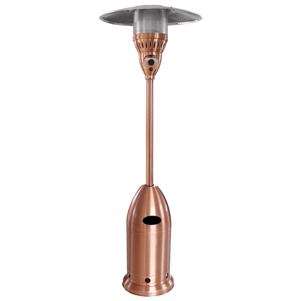 RJMOLU 13KW Stainless Steel Outdoor Propane Patio Heater - Free Standing Gas Heater with Tilt Safety Feature - Perfect for Garden, Backyard, Deck, Restaurant & Outdoor Dining Areas