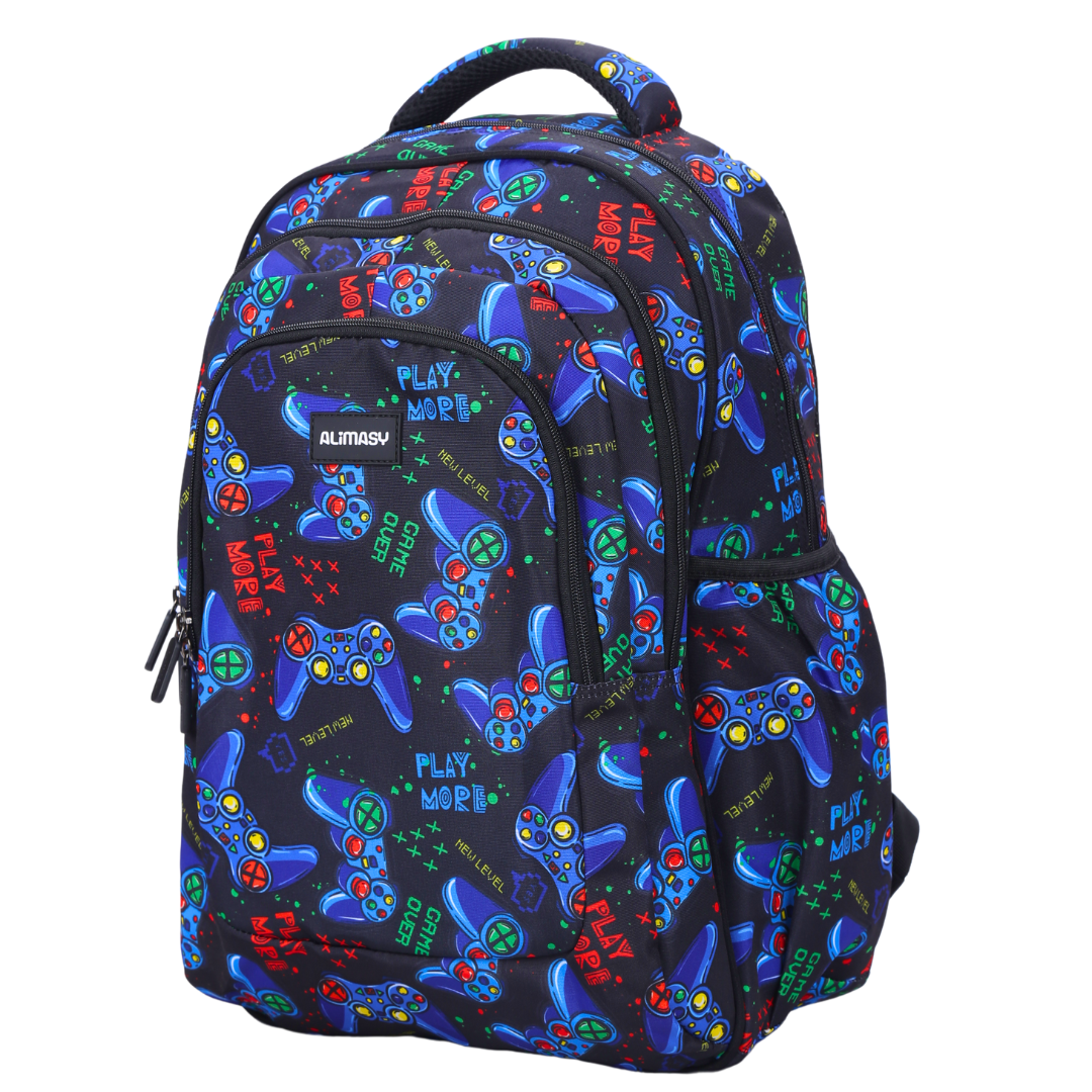 Large Gaming Backpack for School - Durable Laptop & Tablet Compartment - Perfect for Gamers, Students & Travel