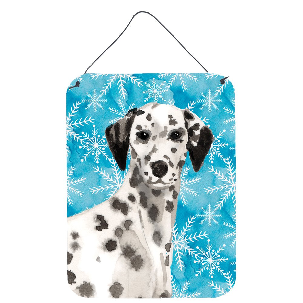 Caroline's Treasures Dalmatian Winter Wall Decor - 12x16 Aluminum Metal Sign for Kitchen, Bar, Bathroom & Front Door - Holiday Home Decor & Gift Idea - Perfect for Christmas, Winter Season & Dog Lovers
