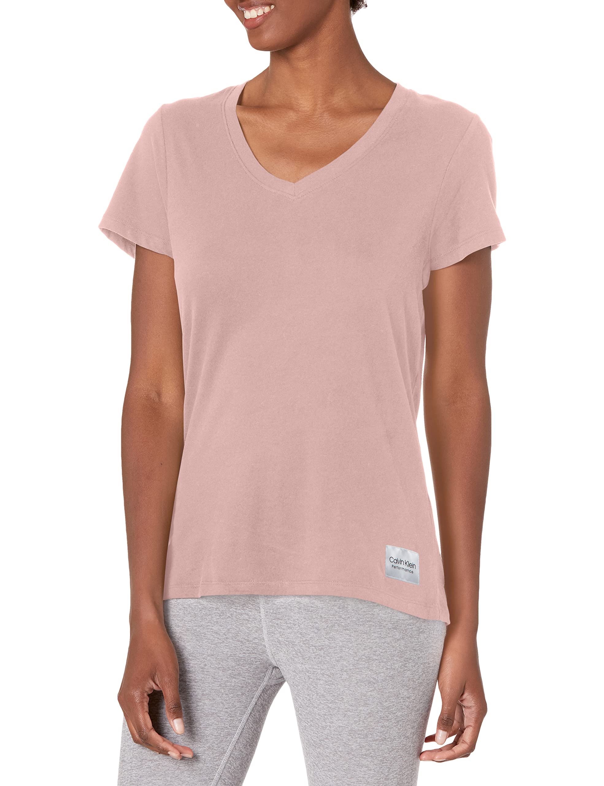 Calvin Klein Women's V-Neck T-Shirts - Soft Cotton Casual Tee for Everyday Wear | Perfect for Work, Weekend & Layering