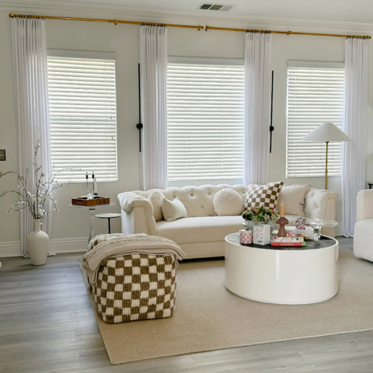 Pinch Pleated Blackout Curtains - 100% Linen Custom Drapes in Grey & Beige | Modern Thermal Insulated Window Treatments for Living Room & Bedroom