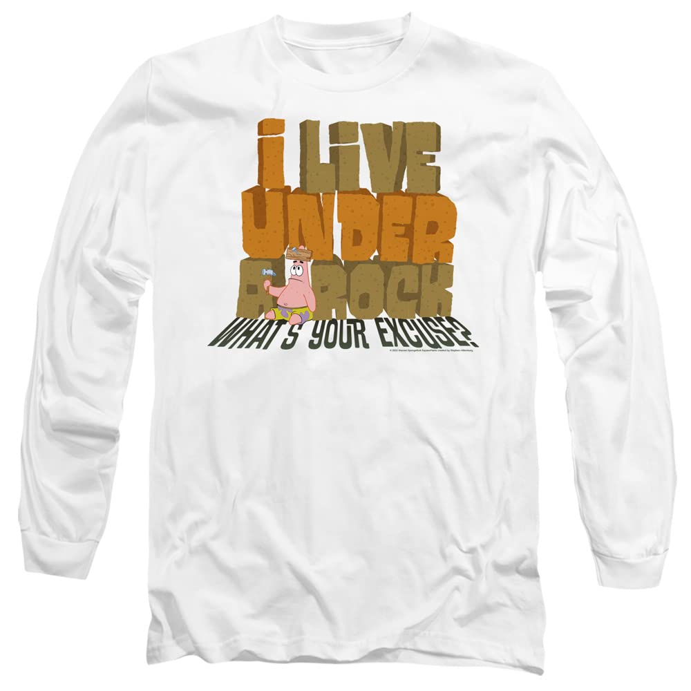 Spongebob What's Your Excuse? Funny Cartoon Graphic Long Sleeve T-Shirt for Men & Women - Casual Wear, Cosplay, Gift for Nickelodeon Fans