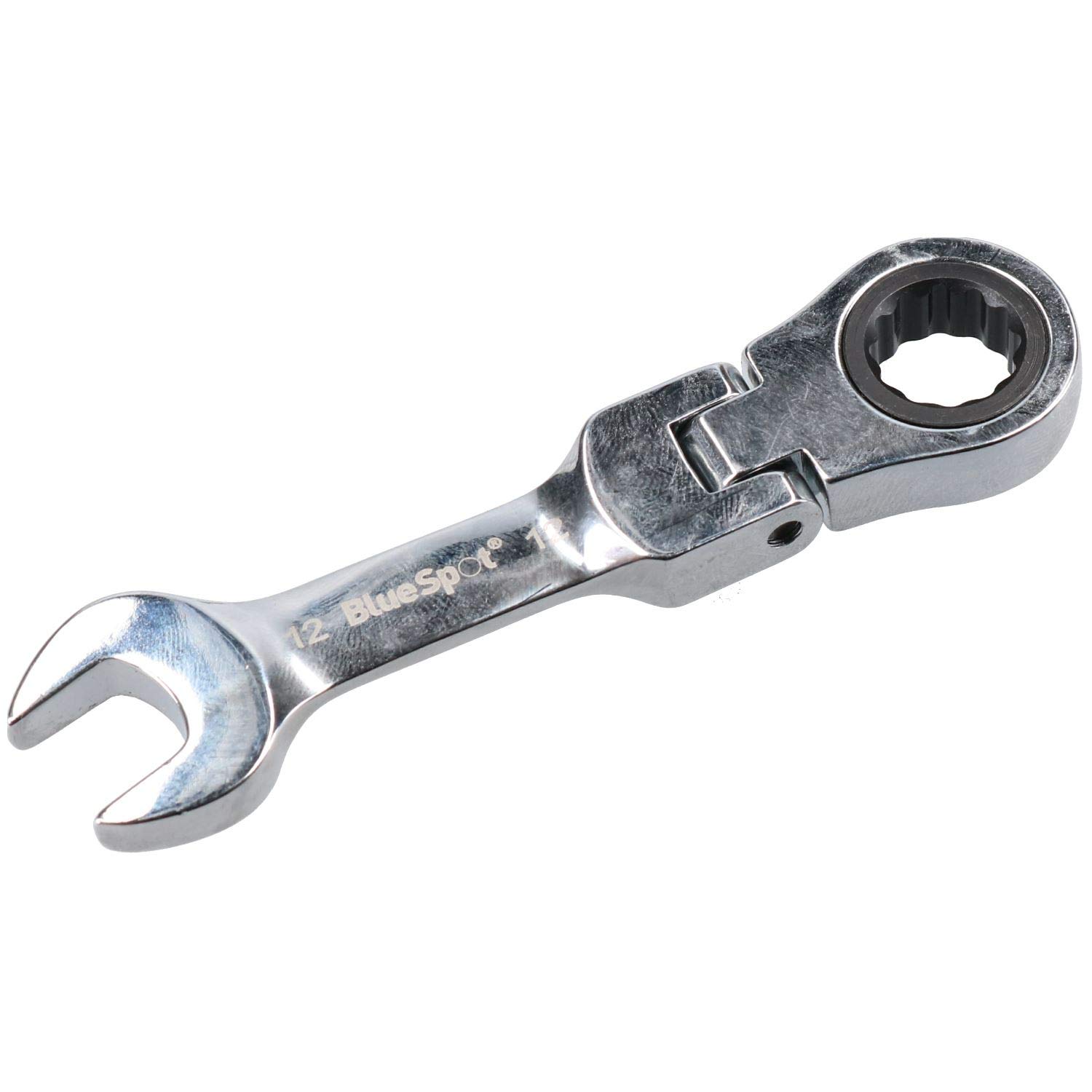 12mm Stubby Metric Flexible Head Ratchet Wrench - 72-Tooth Gear for Tight Spaces - Perfect for Automotive Repair & DIY Projects