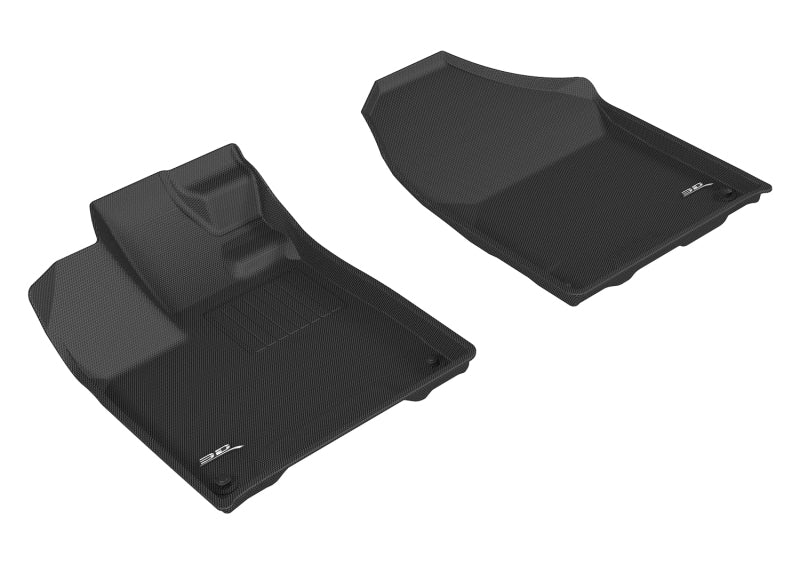 3D MAXpider Custom Fit Floor Mats for 2017-2020 Honda Ridgeline Kagu 1st Row - All Weather Protection, Non-Slip Black Car Mats | Perfect for Off-Roading, Daily Commute & Family Road Trips