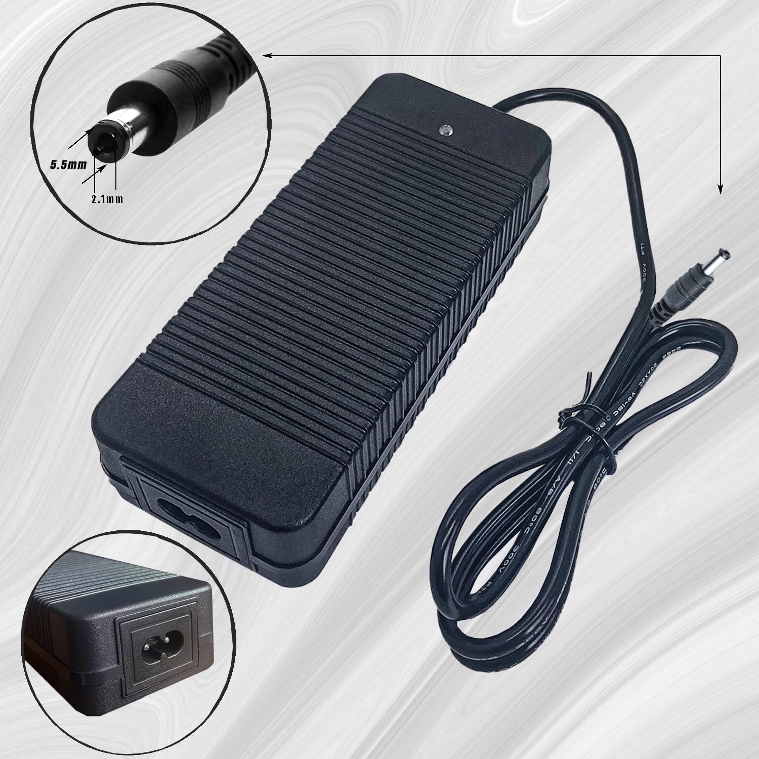 12.6V 5A Lithium Ion Battery Charger for Power Tools - 11.1V 3S Fast Charging with DC5.5x2.1mm Connector - Universal AC100-240V Input - Perfect for Drills, Saws & Cordless Tools