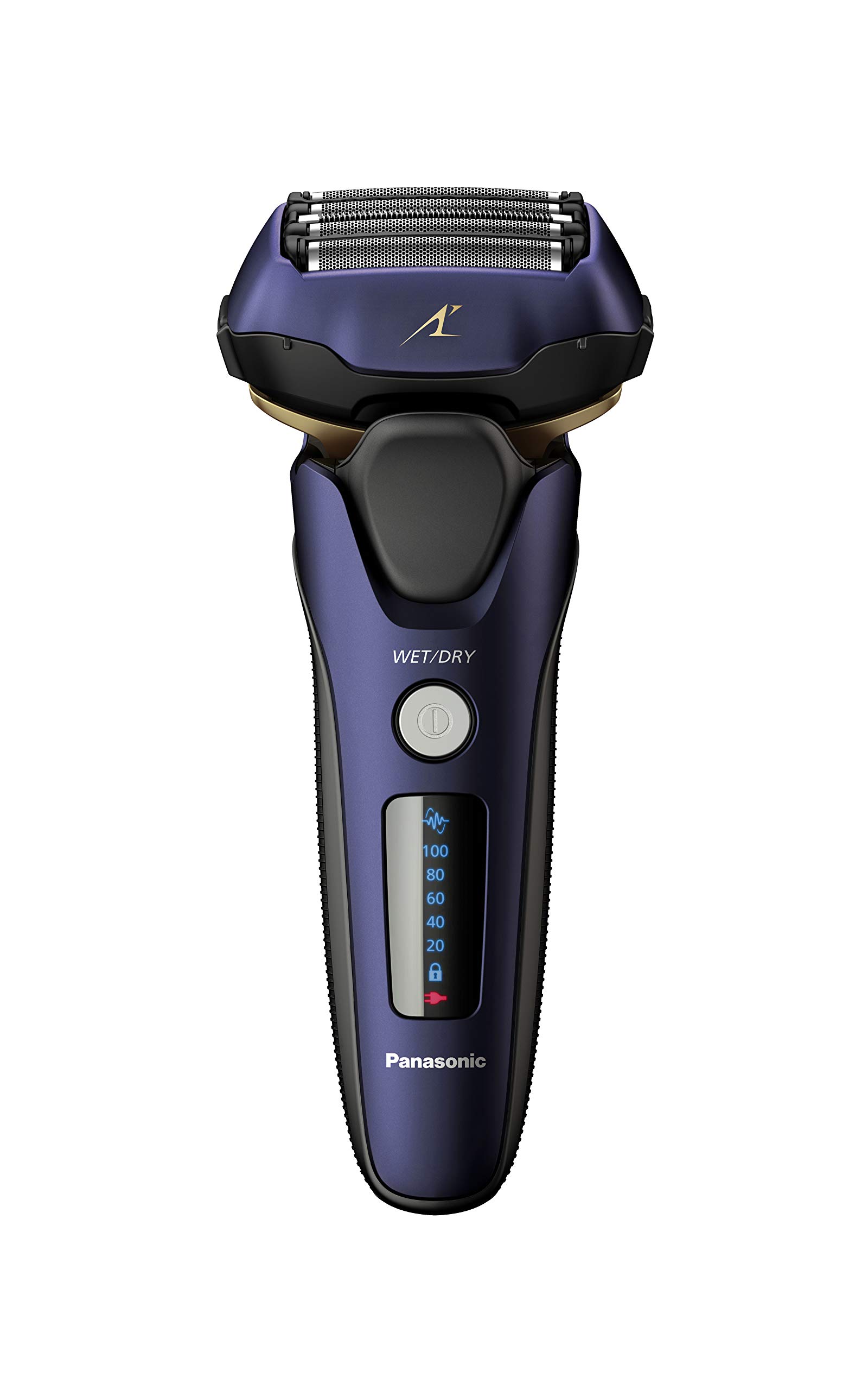 Panasonic ES-LV67-A803 5-Blade Wet & Dry Electric Shaver with Linear Motor & Hair Trimmer - Navy Blue - For Men's Smooth Shaving at Home or Travel