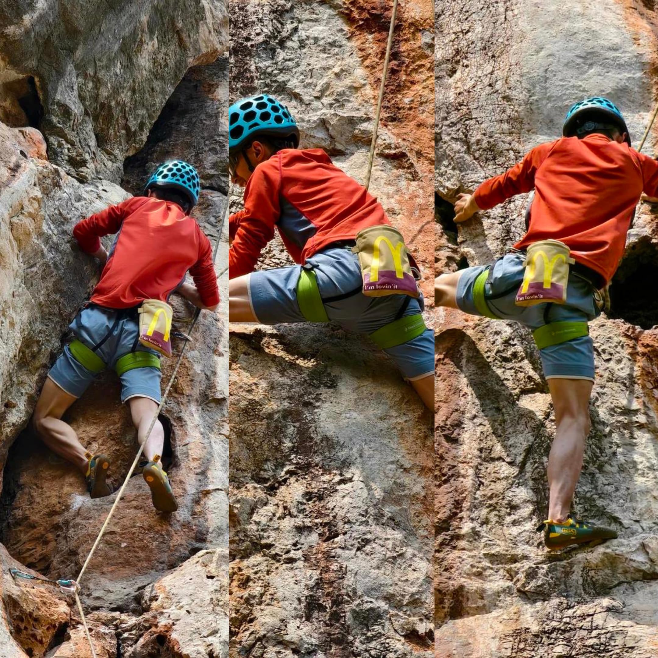 Funny Hamburger Chalk Bag for Rock Climbing - Cute Chalk Bucket with Chalk Ball for Bouldering & Climbing Gear - Perfect Gift for Climbers (Ideal for Indoor/Outdoor Climbing & Training)