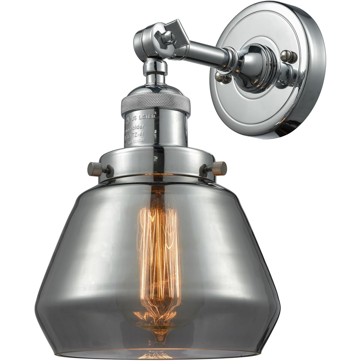 Innovations 201F-PN-G173-LED 12-Inch LED Semi-Flush Mount Ceiling Light Fixture in Polished Nickel - Perfect for Bedroom, Kitchen, Hallway & Modern Home Lighting