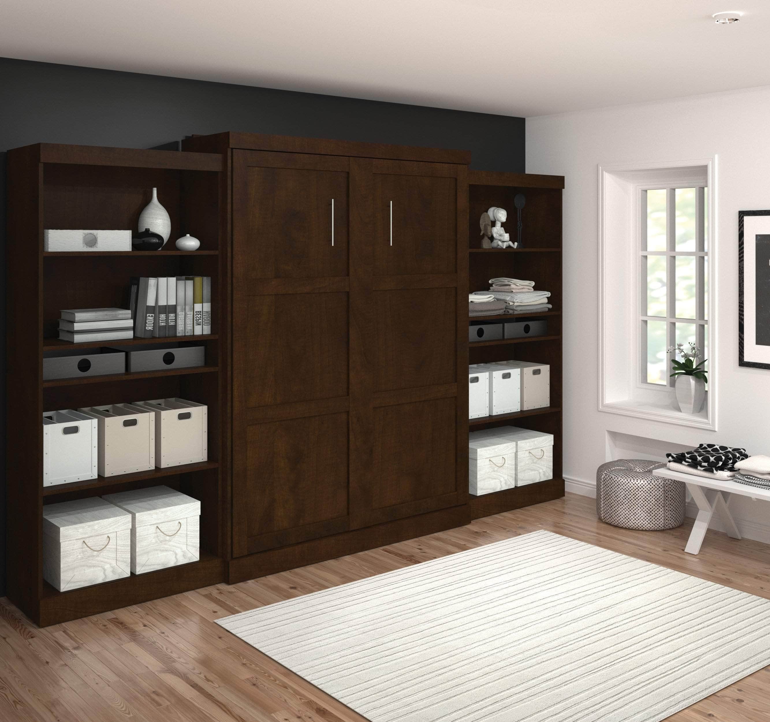 Pur Queen Murphy Wall Bed with 2 Storage Units - 136