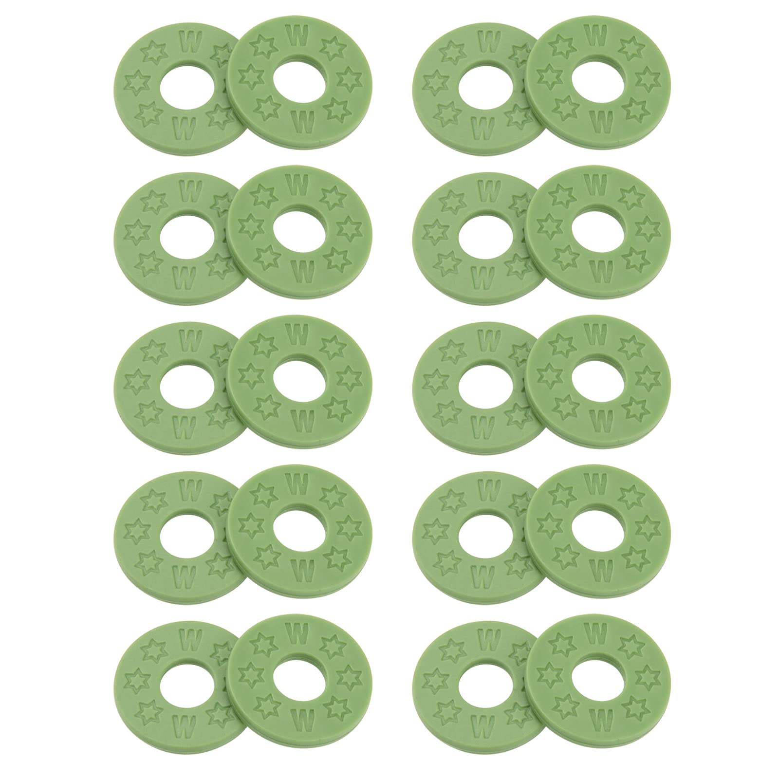 20Pcs Yootones Silicone Guitar Strap Locks - Secure Rubber Strap Blocks for Guitar & Bass Protection (Green) - Perfect for Live Performances & Studio Sessions