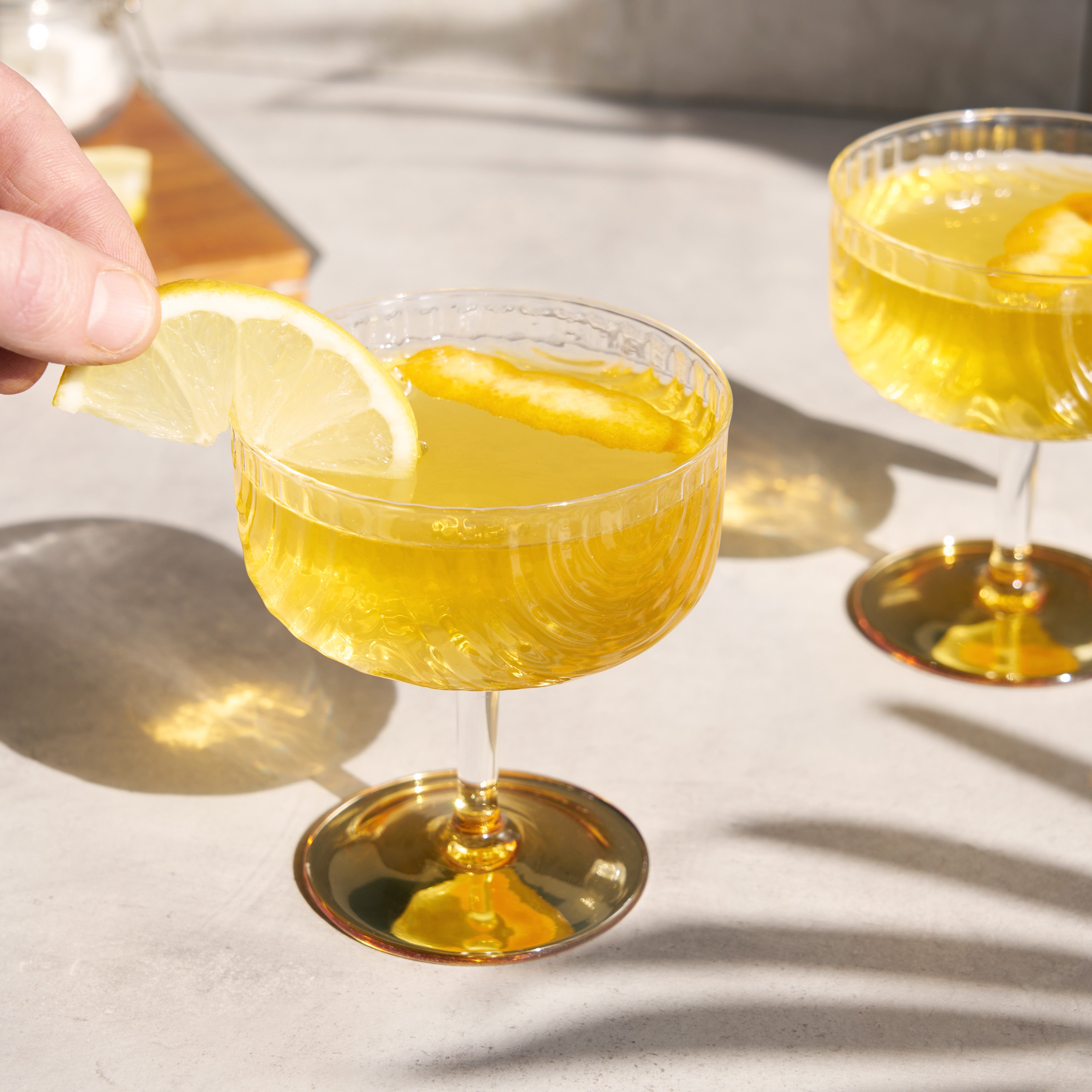Premium Gatsby Coupe Glasses Set of 2 - Vintage Champagne Flutes for Cocktails, Wine & Sparkling Drinks - Elegant Glassware for Weddings, Parties & Romantic Dinners