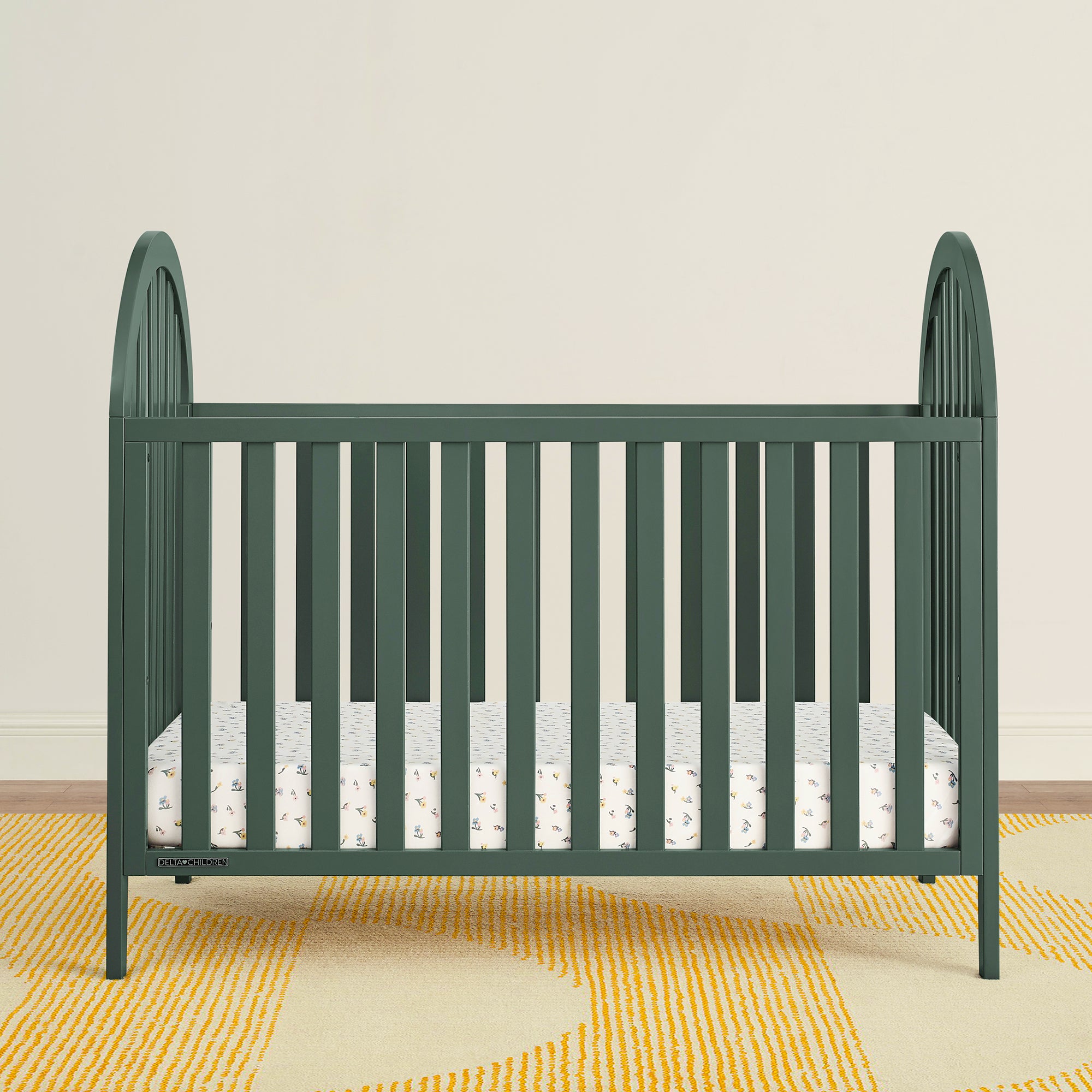 Milano 4-in-1 Convertible Baby Crib - Toddler Bed, Daybed & Full-Size Bed - Nursery Furniture for Boys & Girls - Perfect for Newborn to Teen Years