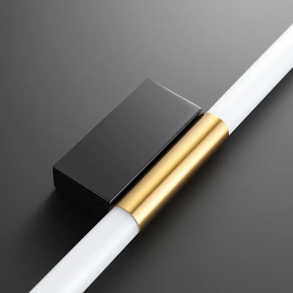 Modern Vertical LED Gold Wall Lights for Bedroom - Elegant Dimmable Lighting for Bedside, Hallway, and Home Decor