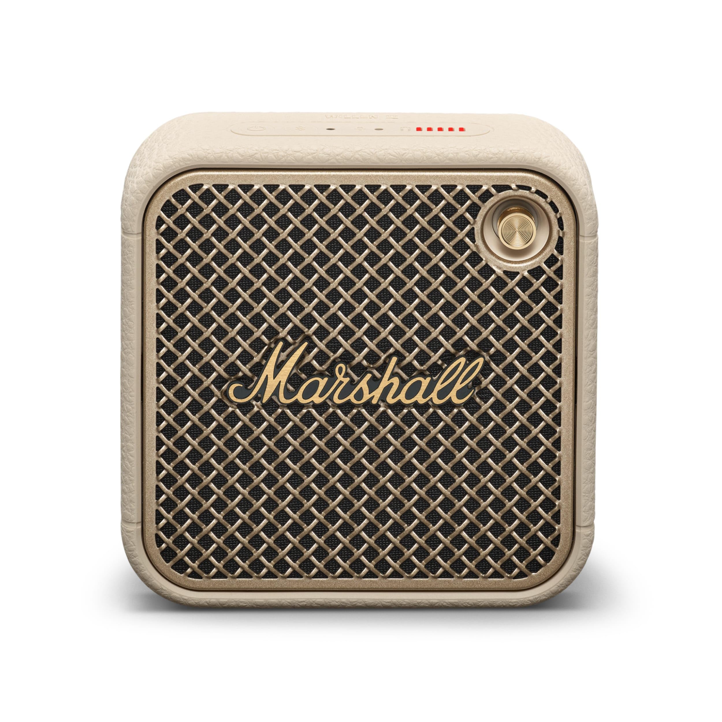 Marshall Willen II Portable Bluetooth Speaker - Wireless Outdoor Speaker with Rich Bass, 15+ Hours Playtime, IP67 Waterproof, Cream White | Perfect for Beach, Pool, Camping & Travel