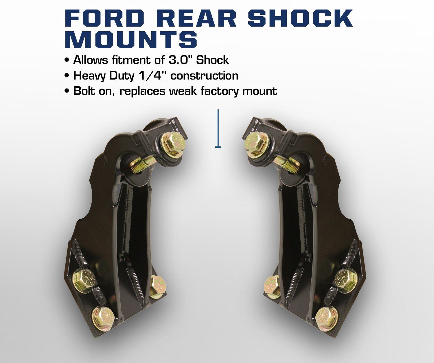 2005-2016 Ford F250 F350 Rear Shock Mounts - Heavy Duty Replacement for Off-Road & Towing | Perfect for Truck Upgrades & Rough Terrain Driving
