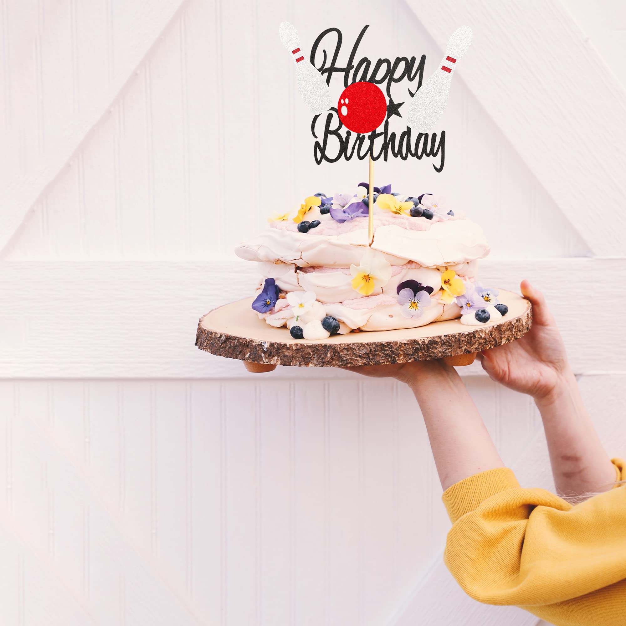 Bowling Ball Cake Topper - Bowling Birthday Party Decorations for Cakes, Baby Showers & Company Events | Perfect for Bowling Themed Celebrations & Sports Party Decor
