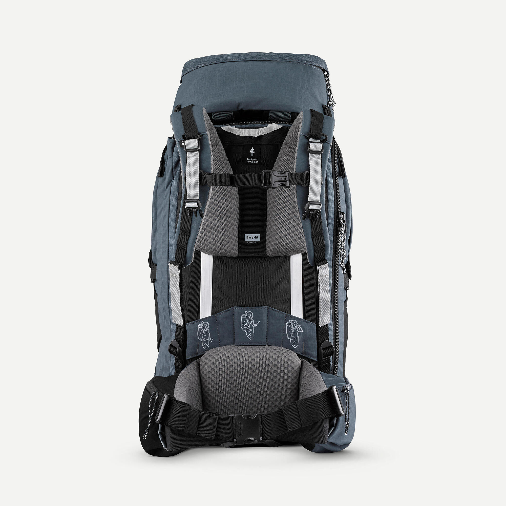 Forclaz Women's Travel 900 50L Lightweight Hiking Backpack - Perfect for Outdoor Adventures, Camping & Backpacking Trips
