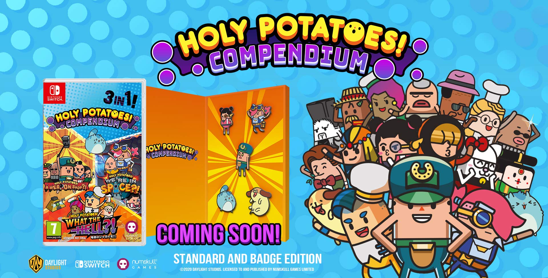 Holy Potatoes! Compendium Badge Collector's Edition - Nintendo Switch Game | Fun Adventure RPG for Casual & Hardcore Gamers | Perfect for Collectors & Potato Lovers