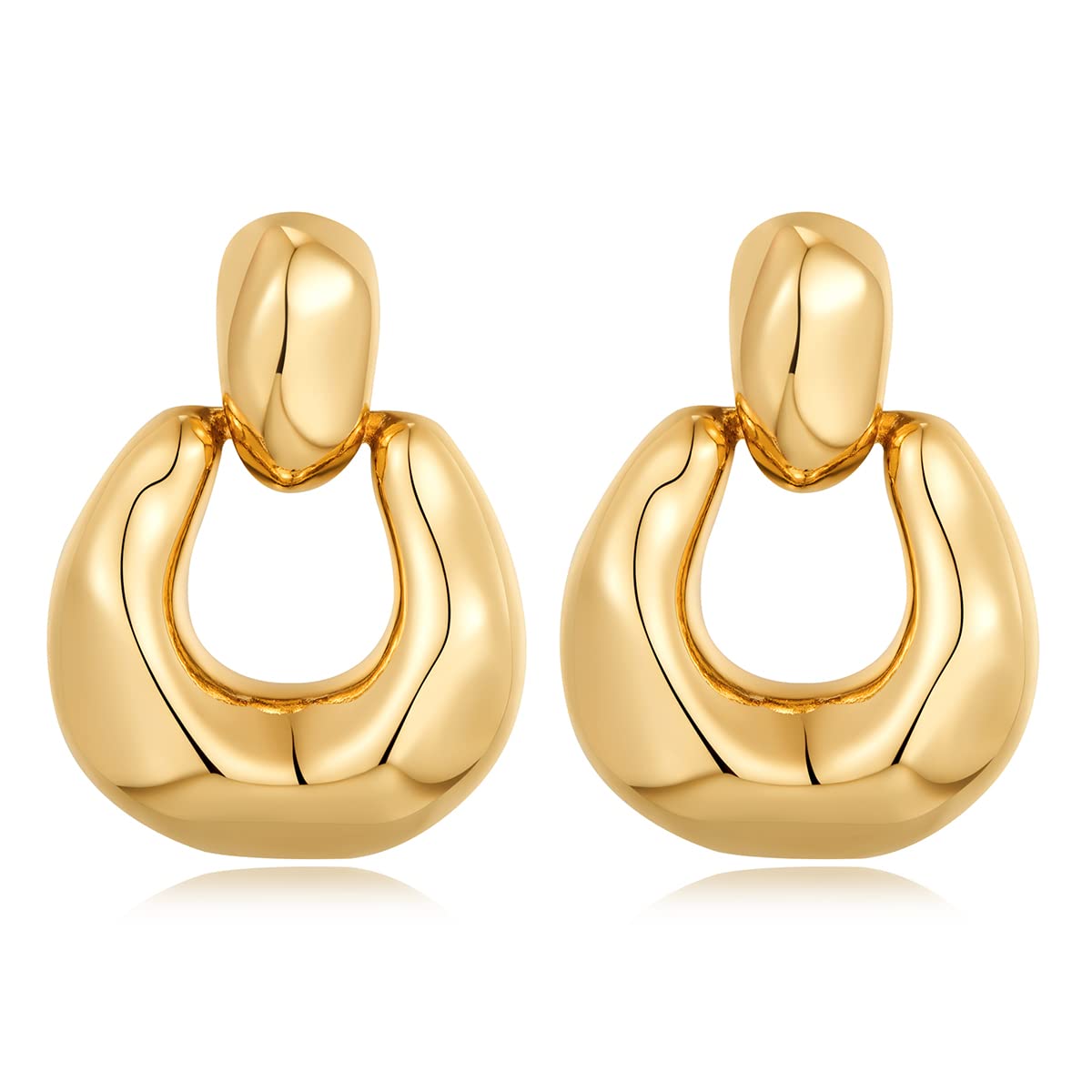Stylish Gold and Silver Hoop Dangle Earrings for Women - Vintage Statement Jewelry Set with Multiple Designs - Perfect for Birthday Parties, Date Nights, and Special Occasions