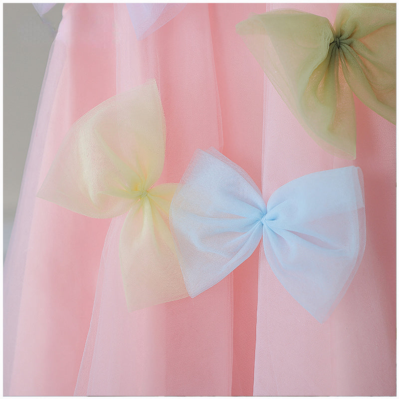 Adorable Baby Girl's First Birthday Princess Dress with Bow Knot - Perfect for Toddler Birthday Parties, Photo Shoots & Special Occasions