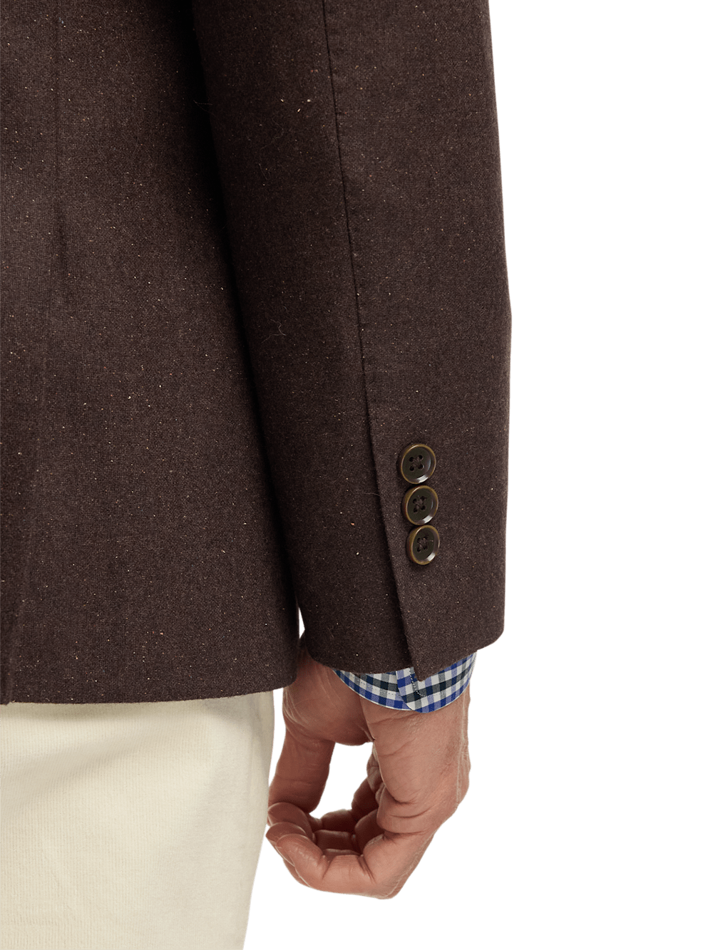 Premium Wool Blend Donegal Single Breasted Notch Lapel Sport Coat for Men - Classic Brown Business Blazer | Perfect for Office, Weddings & Formal Events
