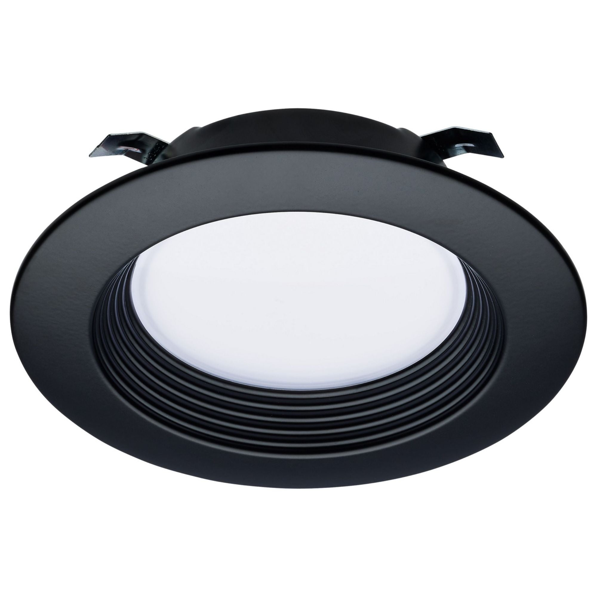 4 Pack Retrofit LED Recessed Can Lights - 7W, 600 Lumens, 5 Color Temperatures (2700K-5000K), Black Baffle Trim - Energy Saving Downlights for Living Room, Kitchen, Bedroom & Office