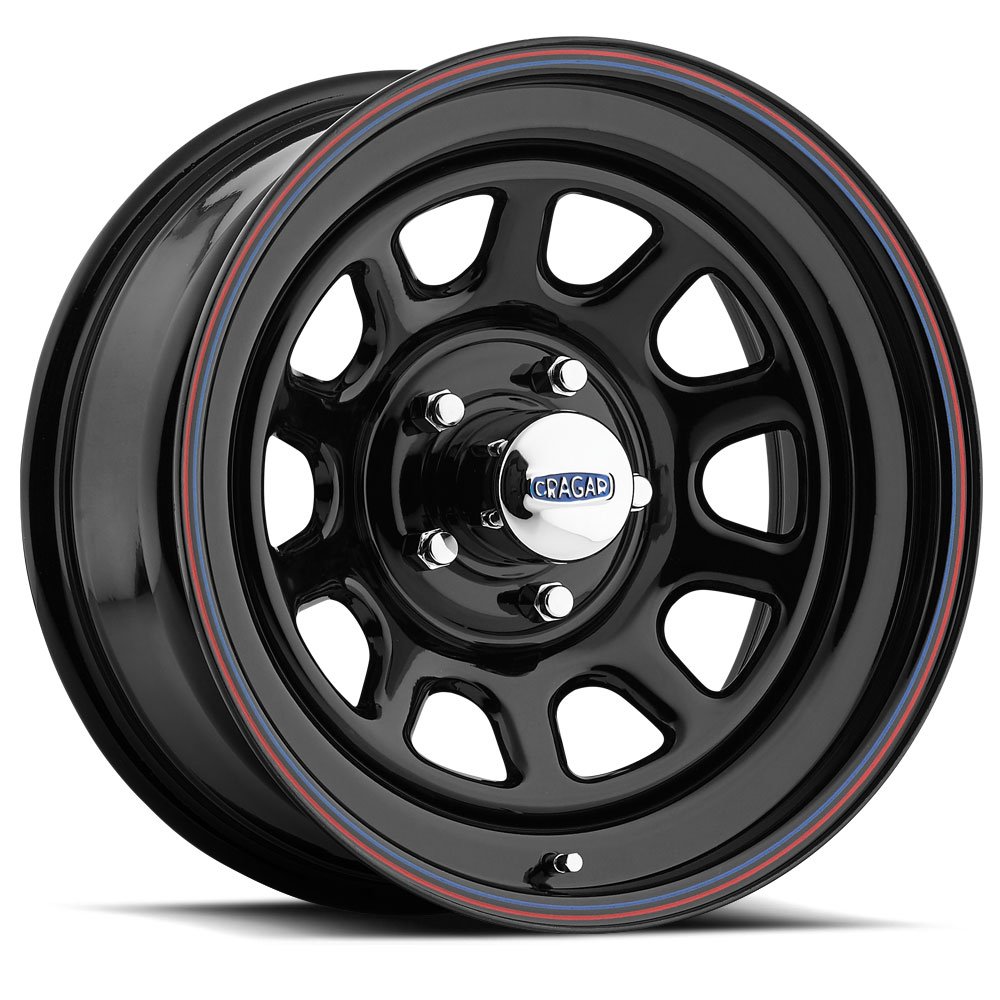 Cragar 342-5150 342 Series Steel Wheel - 15x7 Inch 5x4.5 Bolt Pattern - Durable Black Powder Coat Finish - Perfect for Jeep Wrangler, Ford Mustang & Chevy Truck Off-Road & Street Use