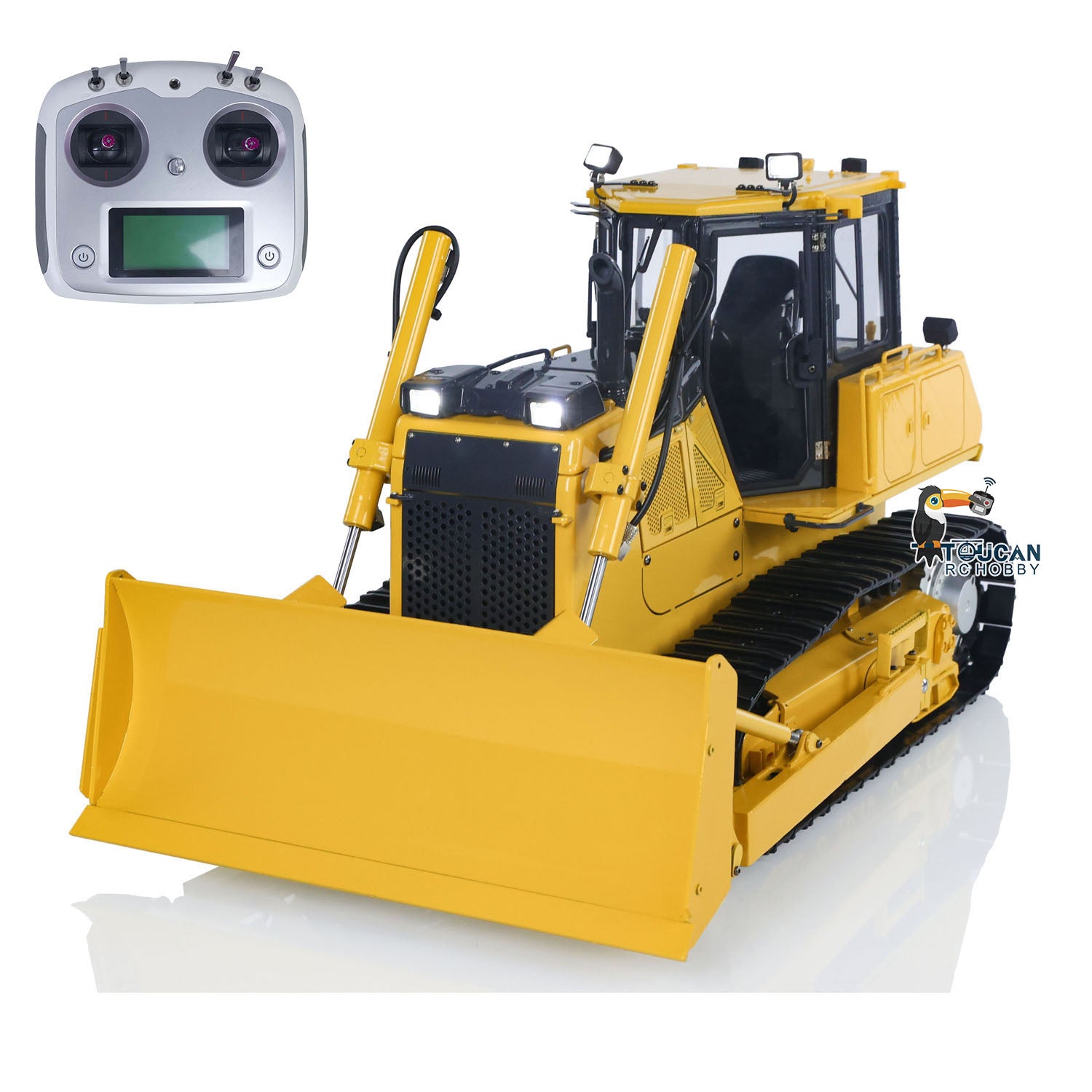1/12 Scale RC Metal Hydraulic Bulldozer D65EX - Radio Controlled Construction Vehicle with I6S Light & Sound System | RTR Ready-to-Run Heavy Equipment Model for Adults & Kids | Perfect for Construction Simulation, Collecting, and Outdoor Play