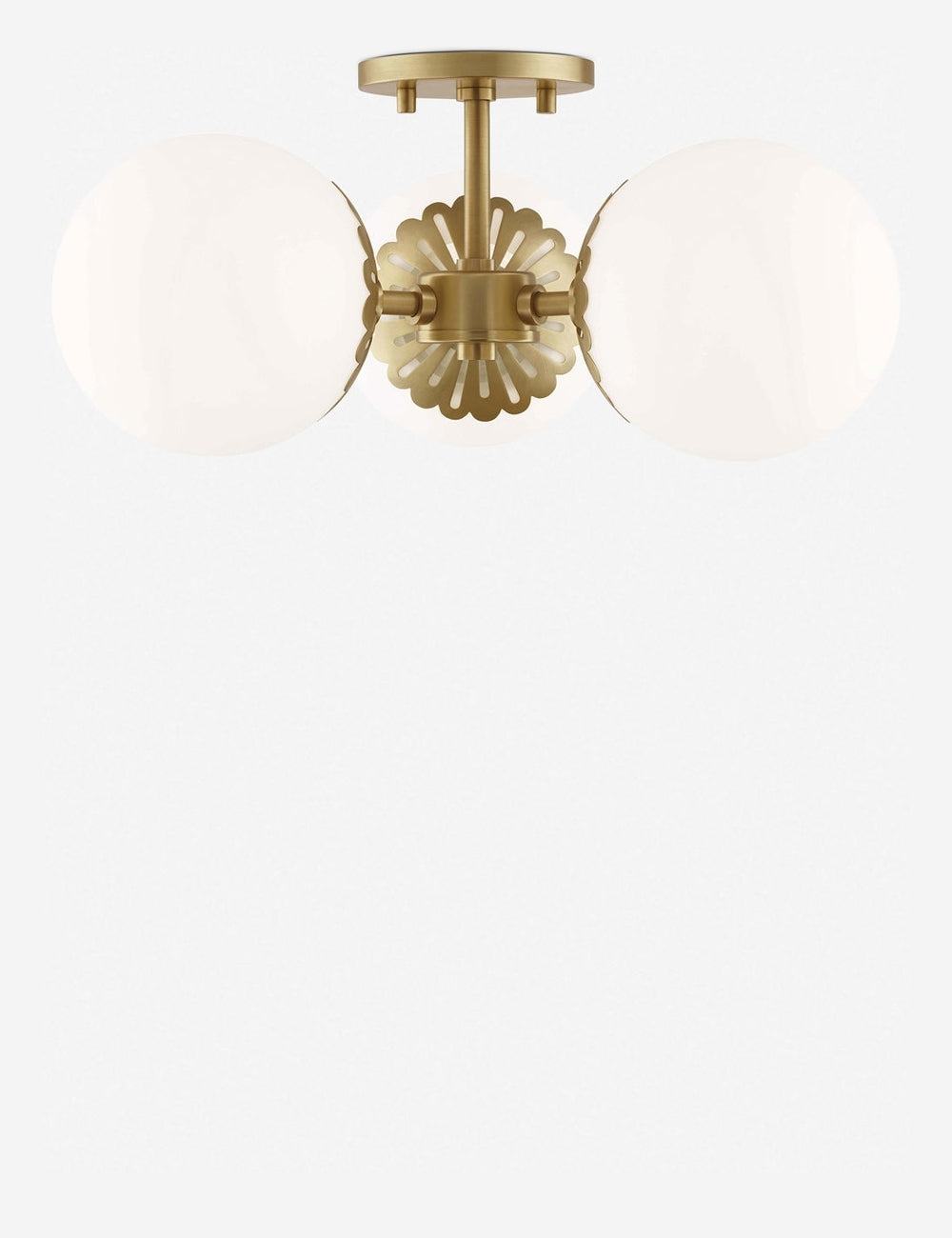 Annetta Modern Semi Flush Mount Ceiling Light Fixture - Brushed Nickel Finish - Perfect for Bedroom, Living Room & Hallway Lighting