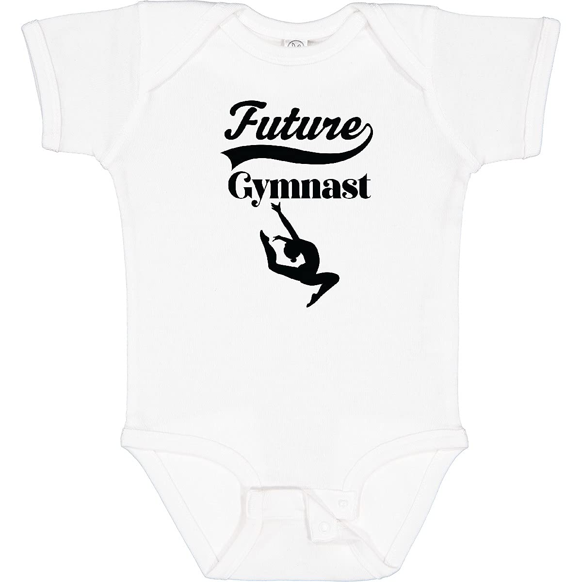 Inktastic Future Gymnast Baby Girl Bodysuit - Soft Cotton Onesie for Infant & Toddler Gymnastics - Perfect for Playtime, Gym Class & Photo Shoots