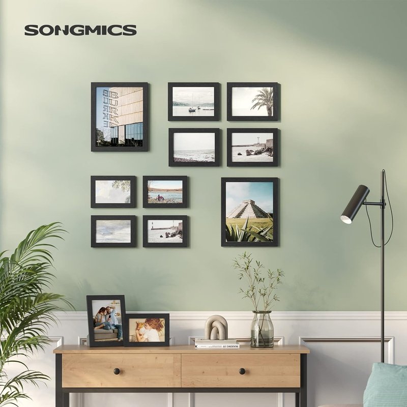 10 Pack Collage Picture Frame Set - Wall Display Photo Frames for Family Photos, Wedding, Baby Pictures - Perfect for Living Room, Bedroom, Office Decor