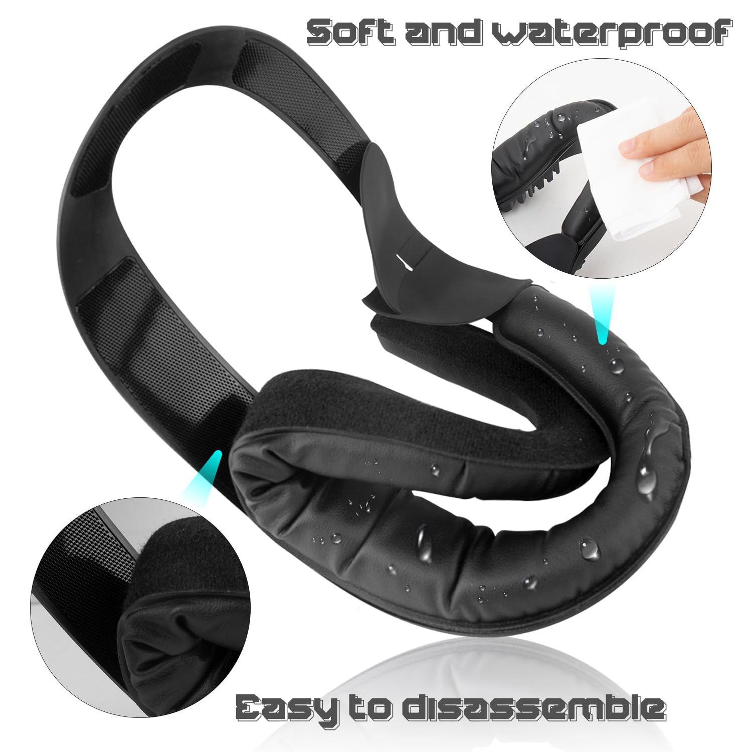 Oculus Quest 2 VR Facial Interface Replacement Kit - Anti-Leak Nose Pad, Lens Cover & Foam Face Covers for Meta Quest 2 | Comfort Upgrade for Extended VR Gaming & Fitness Sessions