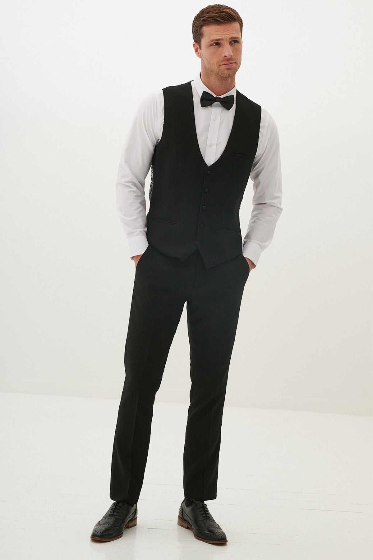 Dalton Black Tuxedo Lapel Diamond 3-Piece Suit for Men | Formal Wedding, Prom & Evening Wear