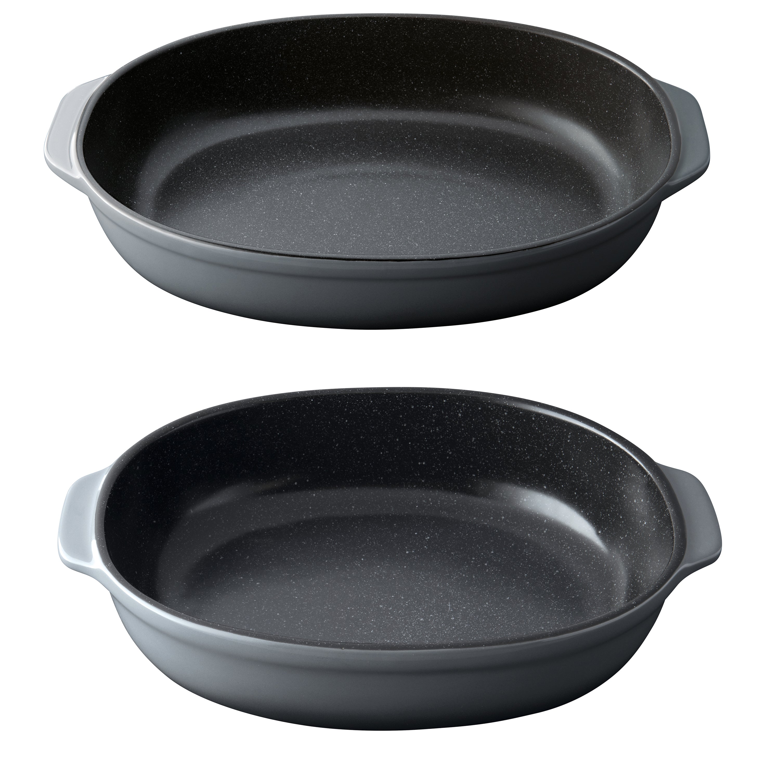 BergHOFF GEM Stoneware 3-Piece Large Baking Dish Set | Oven Safe Ceramic Cookware for Casseroles, Lasagna & Roasts | Perfect for Family Dinners & Holiday Cooking